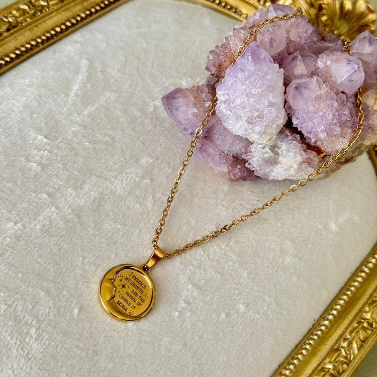 Wearable Affirmation : ๐ I embrace my growth & the phases of change it brings ๐ necklace