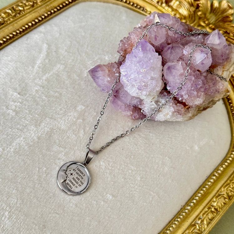 Wearable Affirmation : ๐ I embrace my growth & the phases of change it brings ๐ necklace